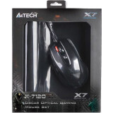 Pele + paliktnis A4Tech X-7120 Black (X-710BK+X7-200MP)