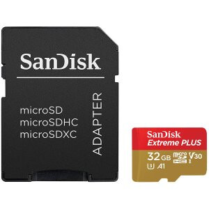 Atmiņas kartes SanDisk Extreme PLUS microSDHC 32GB + SD Adapter - SDSQXBG-032G-GN6MA