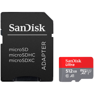Atmiņas kartes SanDisk Ultra microSDXC 512GB + SD Adapter - SDSQUAC-512G-GN6MA