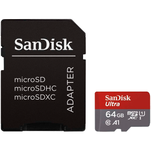 Atmiņas kartes SanDisk Ultra microSDXC 64GB + SD Adapter, Tablet Packaging - SDSQUAB-064G-GN6TA
