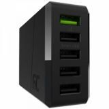 Kabeļu sistēmu sastāvdaļa (SCS) 3-port charger Green Cell GC ChargeSource 5 5xUSB 52W with Ultra Charge and Smart Charge (CHARGC05)