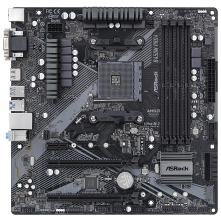 Pamatplate ASROCK B450 PRO4 R2.0 (B450 PRO4 R2.0) - foto 2