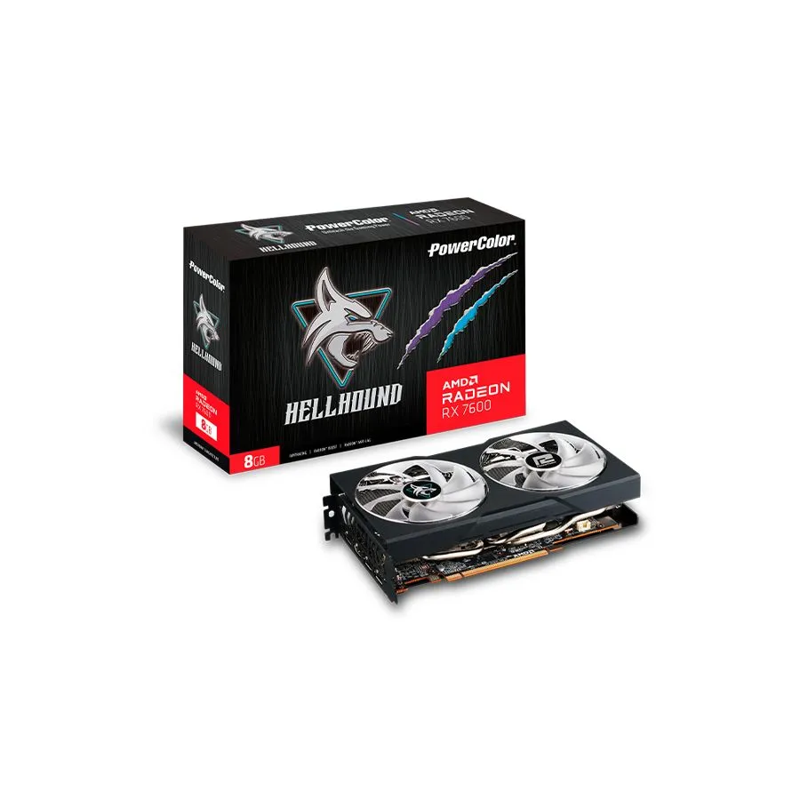 Videokarte POWERCOLOR AMD Radeon RX 7600 Hellhound 8GB GDDR6 (RX7600 8G-L/OC)