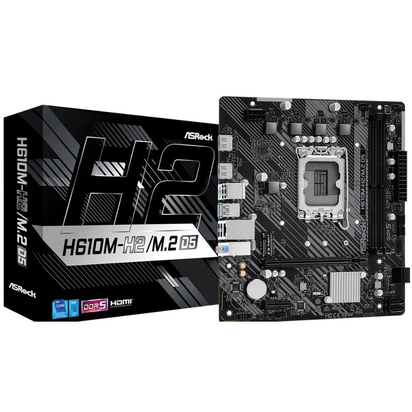 Pamatplate ASROCK H610 H610M-H2/M.2 D5 Black (90-MXBML0-A0UAYZ) - foto 5
