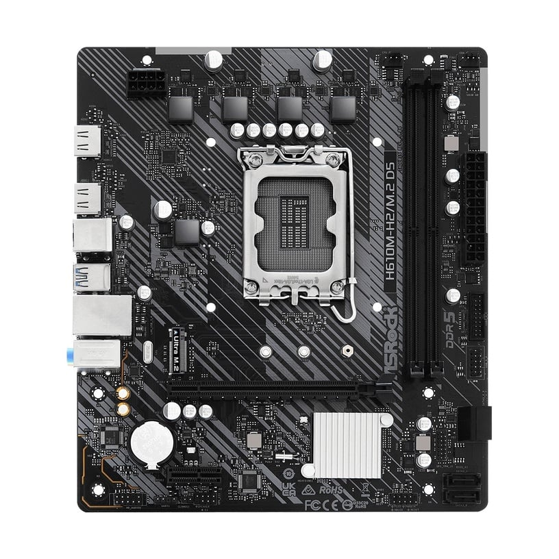 Pamatplate ASROCK H610 H610M-H2/M.2 D5 Black (90-MXBML0-A0UAYZ)