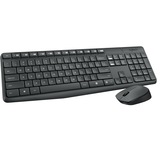 Tastatūra + pele LOGI MK235 ENG Black (920-007931) - foto 2