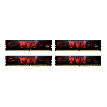 Operatīvā atmiņa G.SKILL Aegis 64GB 3200 MHz DDR4 CL16 Kit of 4x16GB (F4-3200C16Q-64GIS)