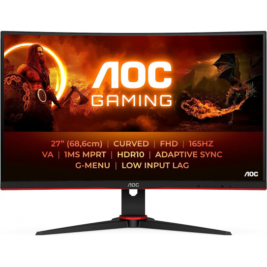 Monitors AOC C27G2E/BK 27inch VAFHD 165Hz 4ms (C27G2E/BK)