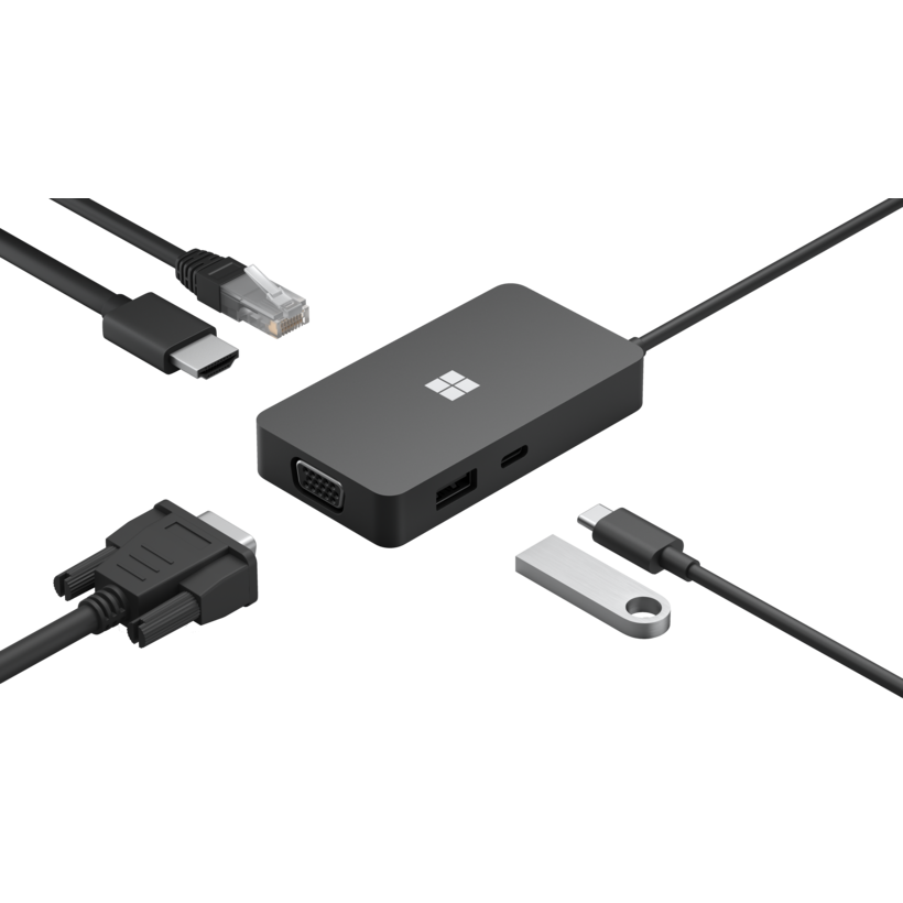 USB centrmezgls Microsoft Srfc USB-C Travel HUB(1E4-00002) - foto 5