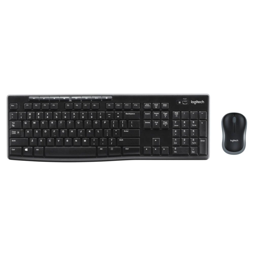 Tastatūra + pele LOGITECH MK270 Wireless Combo - BLACK - NORDIC (920-004535)