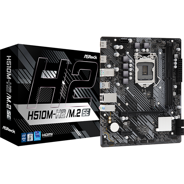 Pamatplate ASROCK Intel H470 H510M-H2/M.2 SE Black (90-MXBMQ0-A0UAYZ)