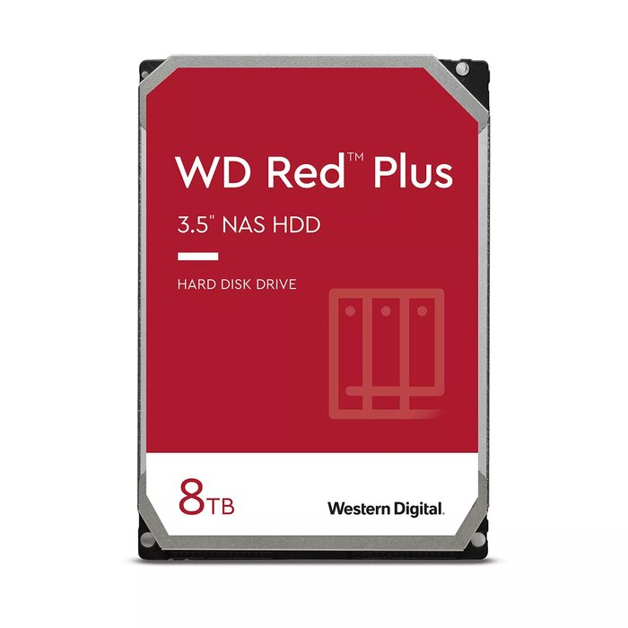 Cietais disks WESTERN DIGITAL Red Plus 8TB (WD80EFPX)