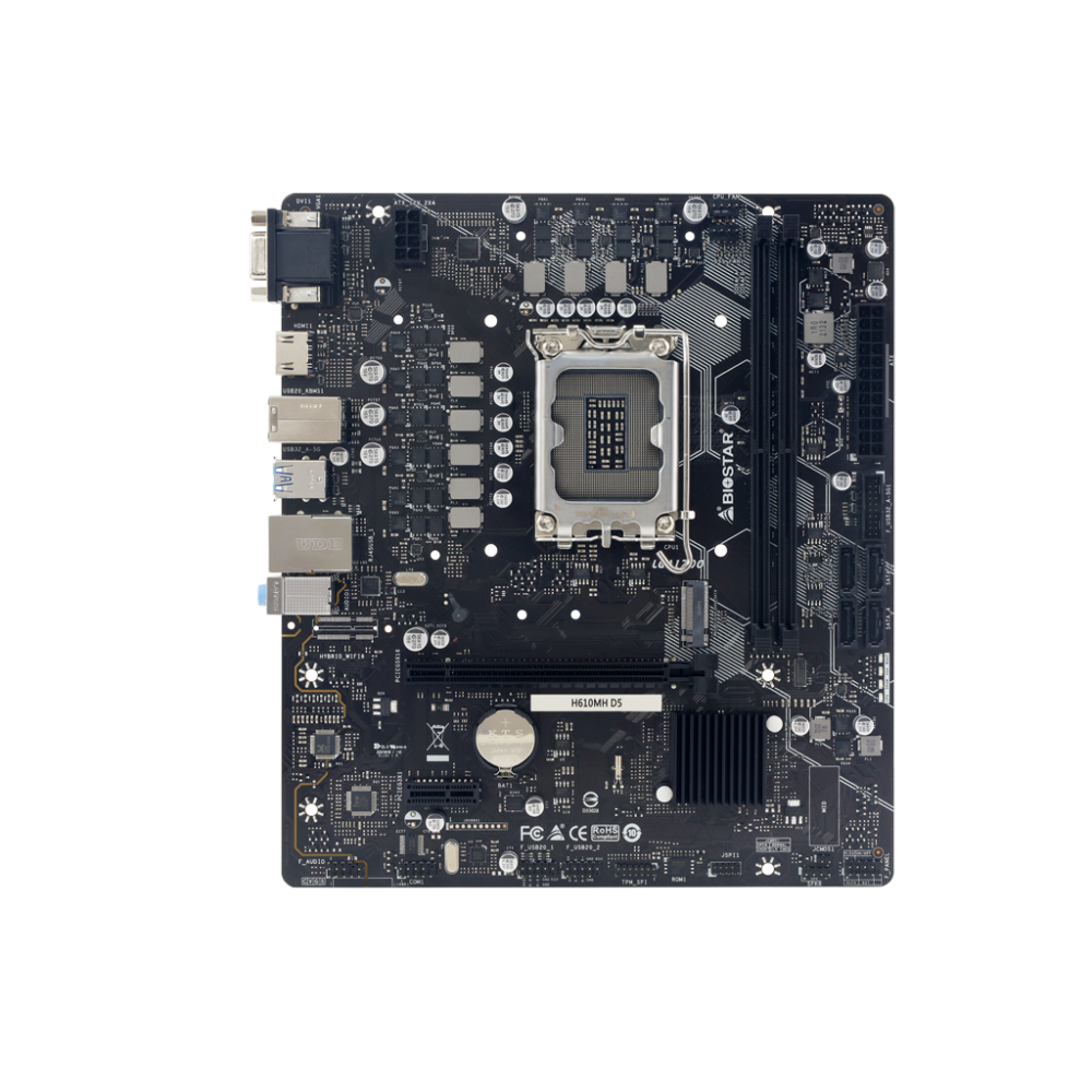 Pamatplate BIOSTAR H610 H610MH D5 Black (H610MH D5) - foto 2