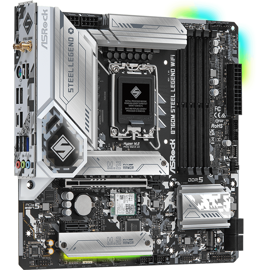 Mainboard ASRock B760M STEEL LEGEND WIFI - Foto 3