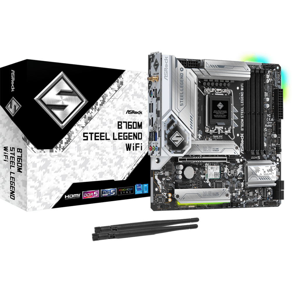 Mainboard ASRock B760M STEEL LEGEND WIFI - Foto 5