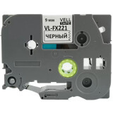 Kārtridžs Brother 9mm Black on White (TZEFX221)