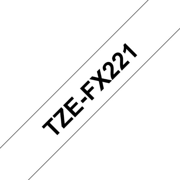 Kārtridžs Brother 9mm Black on White (TZEFX221) - foto 3