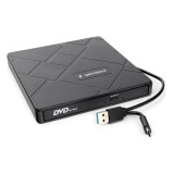 optiskais diskdzinis GEMBIRD External USB DVD drive black (DVD-USB-04)