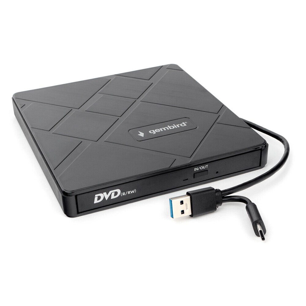 optiskais diskdzinis GEMBIRD External USB DVD drive black (DVD-USB-04)