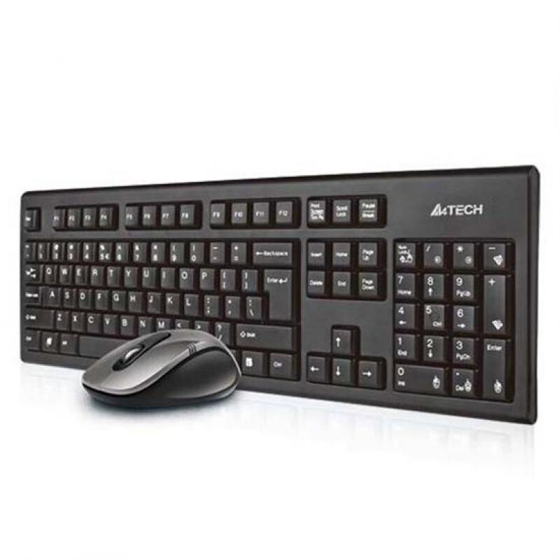 Tastatūra + pele A4Tech 7100N Eng Black (A4TKLA41220)