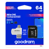 Atmiņas kartes Goodram 64 GB MicroSDXC (M1A4-0640R12)