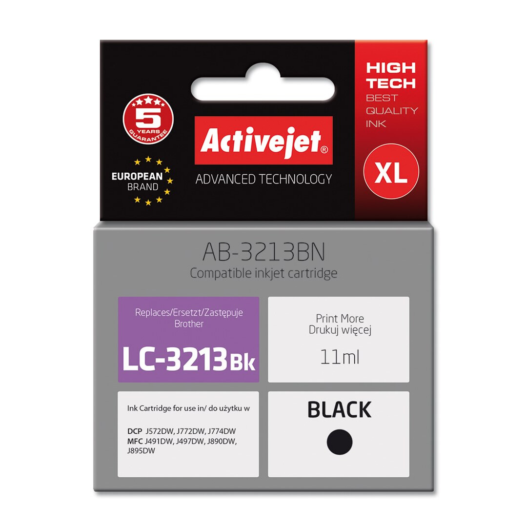 Kārtridžs Activejet AB-3213BN Ink for Brother 11 ml black (AB-3213BN)