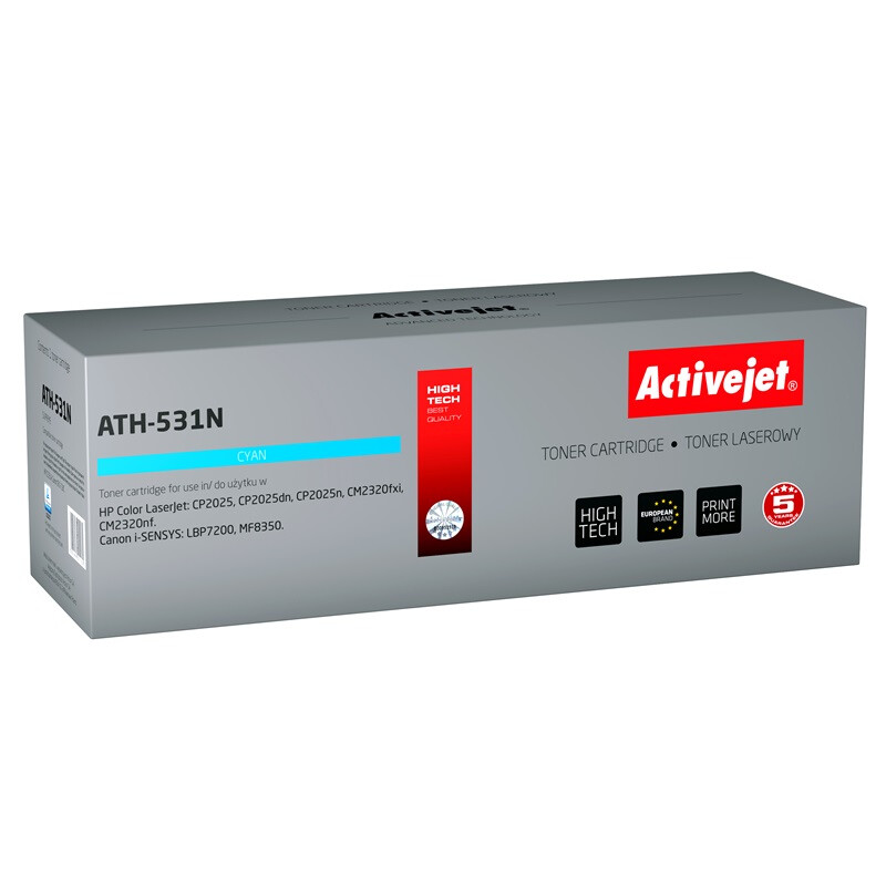 Toneris Activejet ATH-531N (replacement for HP 304A CC531A, Canon CRG-718C; Supreme; 3200 pages; cyan) (ATH-531N)