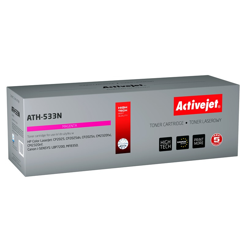Toneris Activejet ATH-533N (replacement for HP 304A CC533A, Canon CRG-718M; Supreme; 3200 pages; magenta) (ATH-533N)