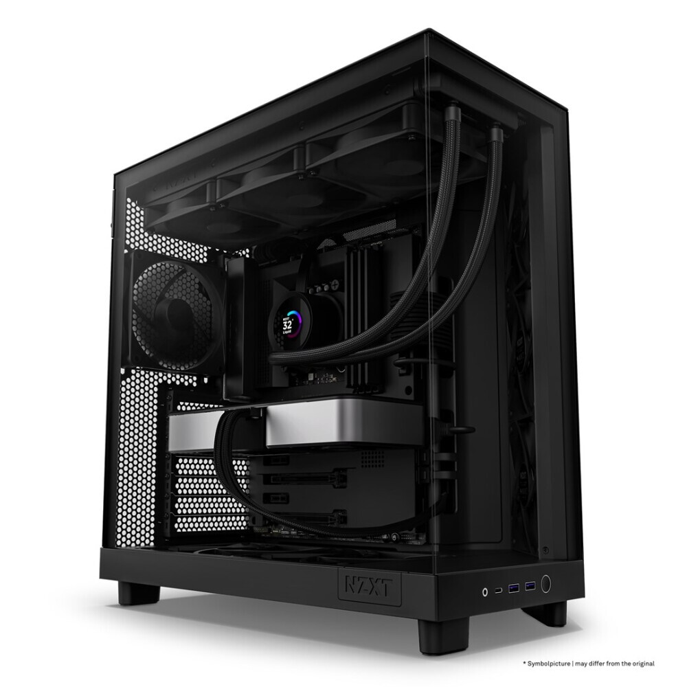 Gehause NZXT H6 Air Flow Midi Tower Black (CC-H61FB-01) - Foto 6