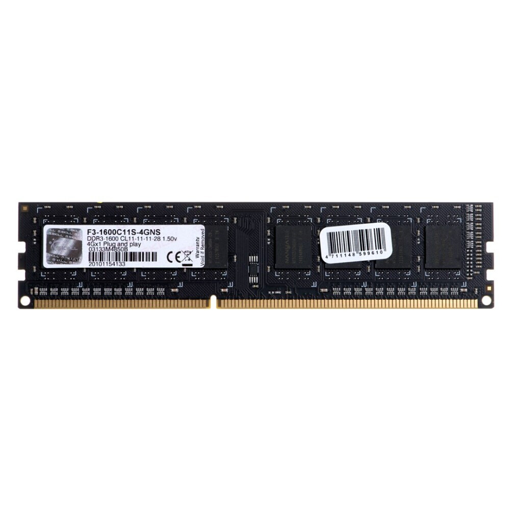 Operatīvā atmiņa G.Skill 4GB 1600 MHz DDR3 CL5 (F3-1600C11S-4GNS)