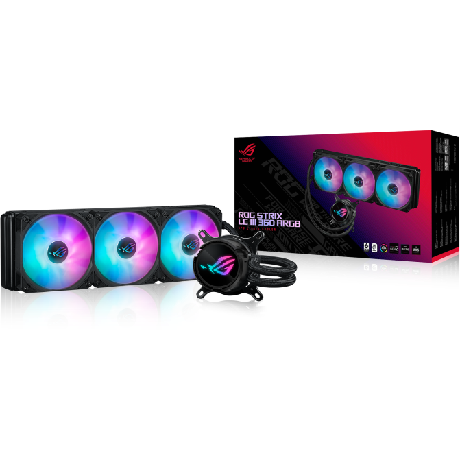 Ūdens dzesētājs ASUS ROG Strix LC III 360 Black (90RC00T1-M0UAY0) - foto 4
