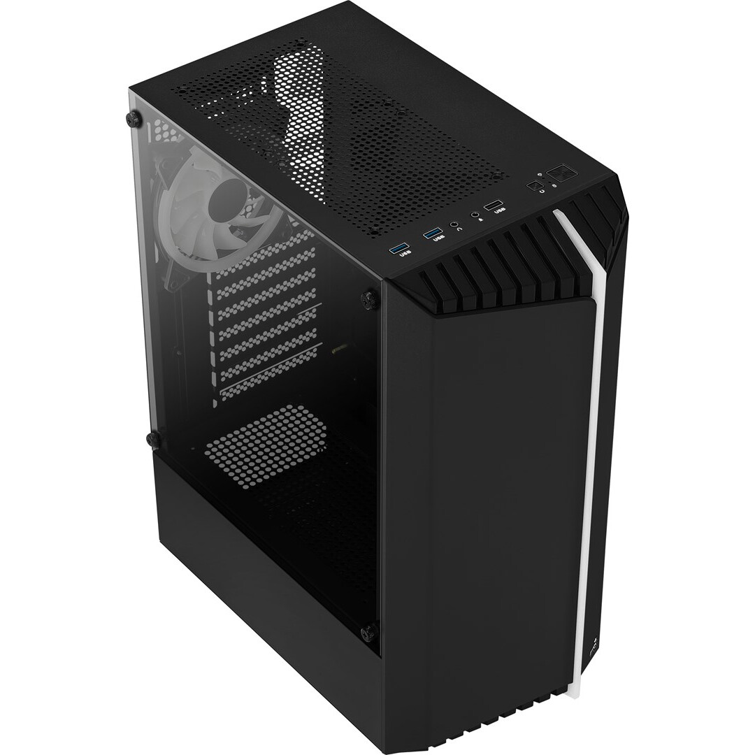 Datoru korpuss Aerocool Bionic Midi Tower Black (AEROPGS-BIONIC-GBKV2) - foto 6