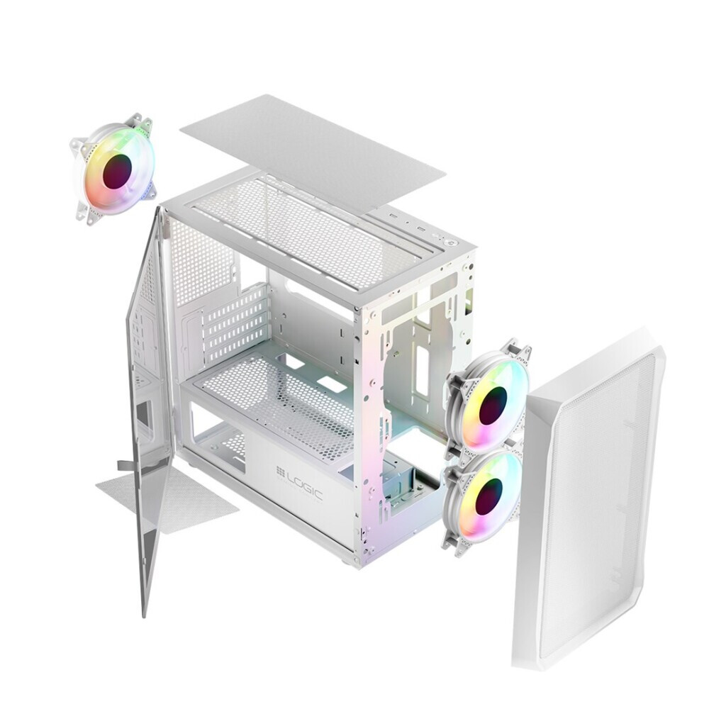 Datoru korpuss Logic PORTOS ARGB Mini Tower White (AM-PORTOS-20-0000000-0002) - foto 15