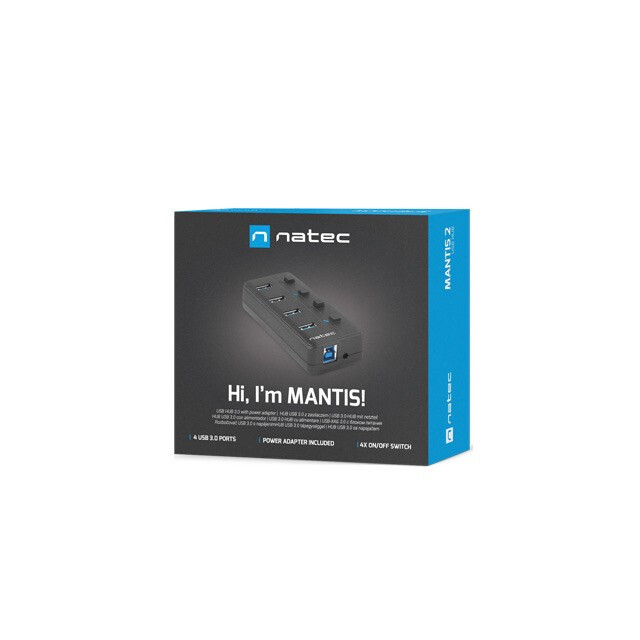 NATEC HUB USB 3.0 MANTIS 2 4-PORTS (NHU-1557) - foto 6