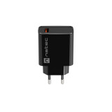NATEC MAINS RIBERA USB-A 18W BLACK (NUC-2058)