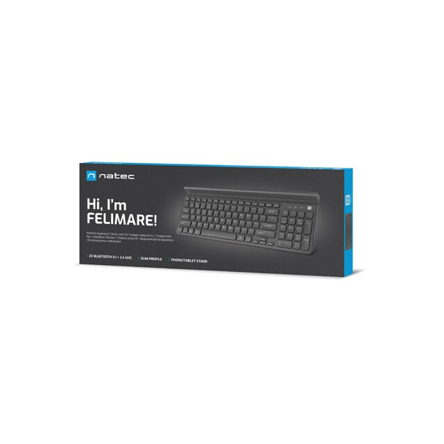 Tastatūra NATEC FELIMARE ENG Black SLIM (PERNATKLA0092) - foto 5