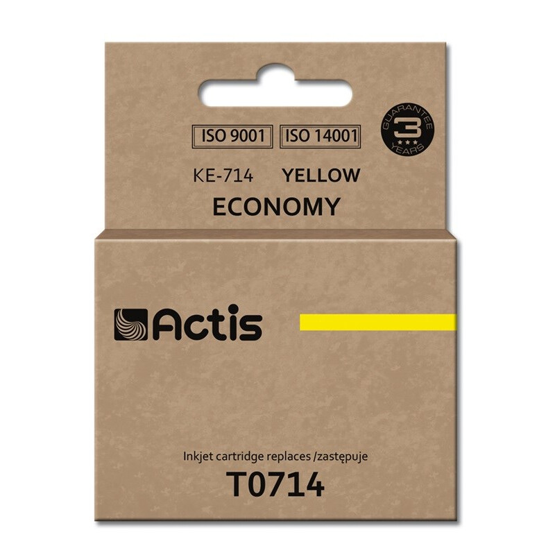 Kārtridžs Actis KE-714 ink (replacement for Epson T0714/T0894/T1004; Standard; 13.5 ml; yellow) (KE-714)