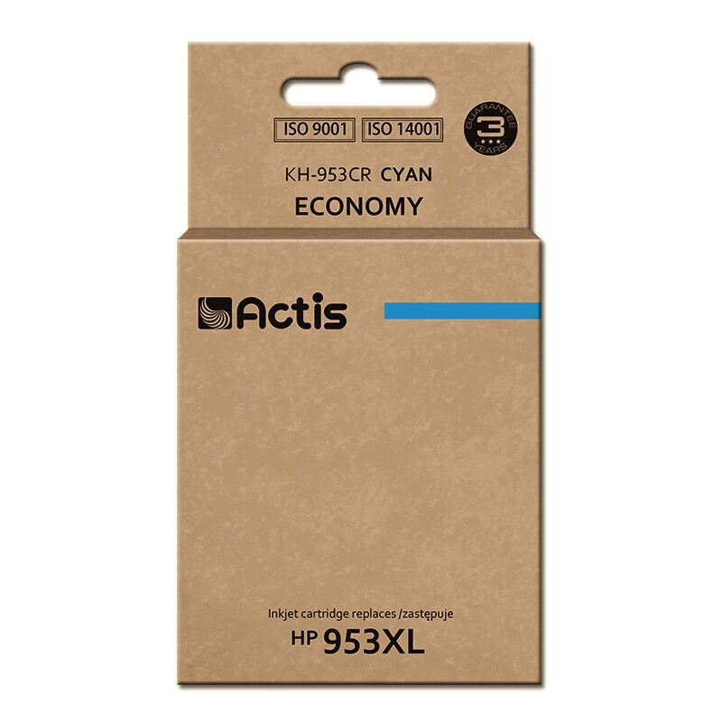 Kārtridžs Actis KH-953CR Ink Cartridge (replacement for HP 953XL F6U16AE; Standard; 25ml; blue) - New Chip (KH-953CR)