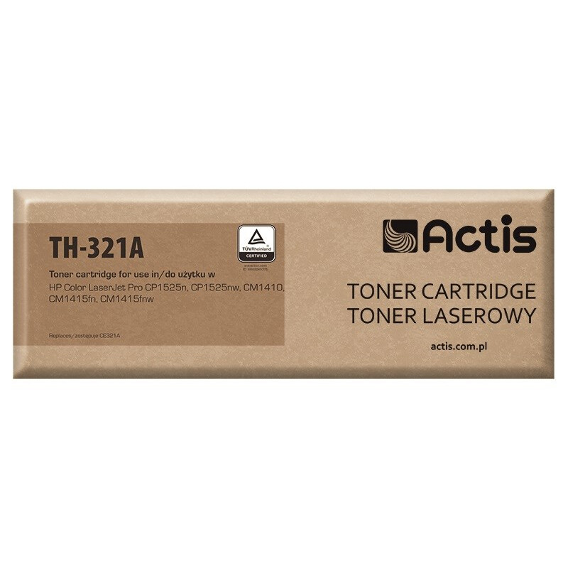 Kārtridžs Actis TH-321A Toner Cartridge (replacement for HP 128A CE321A; Standard; 1300 pages; cyan) (TH-321A)