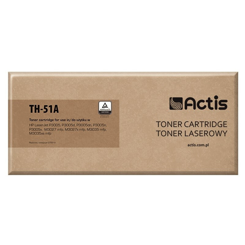 Kārtridžs Actis TH-51A Toner Cartridge (replacement for HP 51A Q7551A; Standard; 6500 pages; black) (TH-51A)