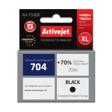 Druckkopfpatrone Activejet AH-704BR Ink, Compatible with HP 704 CN692AE; Premium; 20 ml; black. Prints 70% more. (AH-704BR)