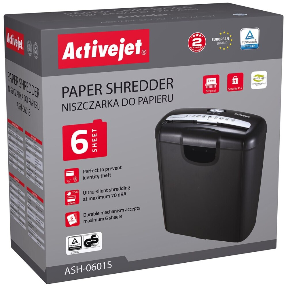 Papierschredder Activejet ASH-0601S black (ASH-0601S) - Foto 2