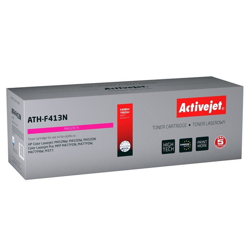 Kārtridžs Activejet ATH-F413N (replacement for HP 410A CF413A; Supreme; 2300 pages; magenta) (ATH-F413N)