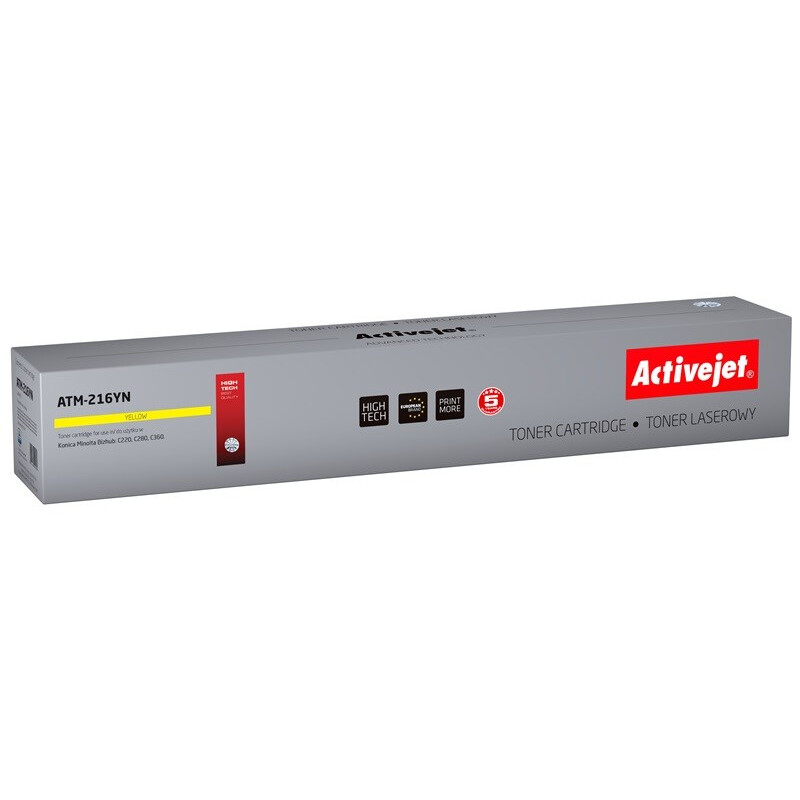 Kārtridžs Activejet ATM-216YN (replacement for Konica Minolta TN216Y; Supreme; 26000 pages; yellow) (ATM-216YN)