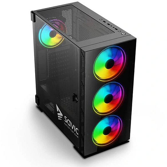 Datoru korpuss SAVIO Prime X1 Midi-Tower Black (SAVGC-PRIMEX1) - foto 2