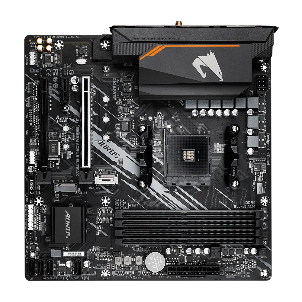 Mainboard GIGABYTE B550M AORUS ELITE AX (B550M AORUS ELITE AX) - Foto 3