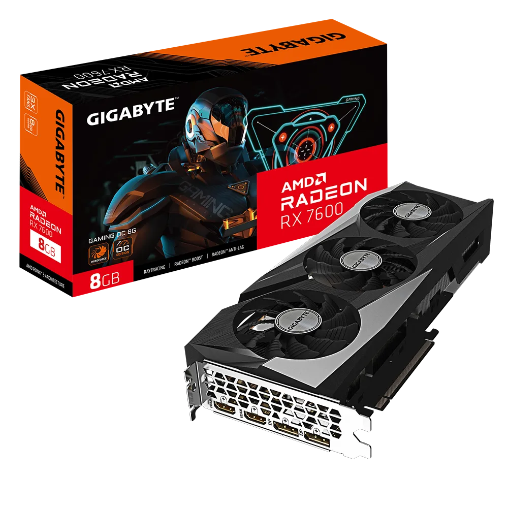 Videokarte GIGABYTE Radeon RX 7600 8 GB GDDR6 (GV-R76GAMINGOC-8GD) - foto 5