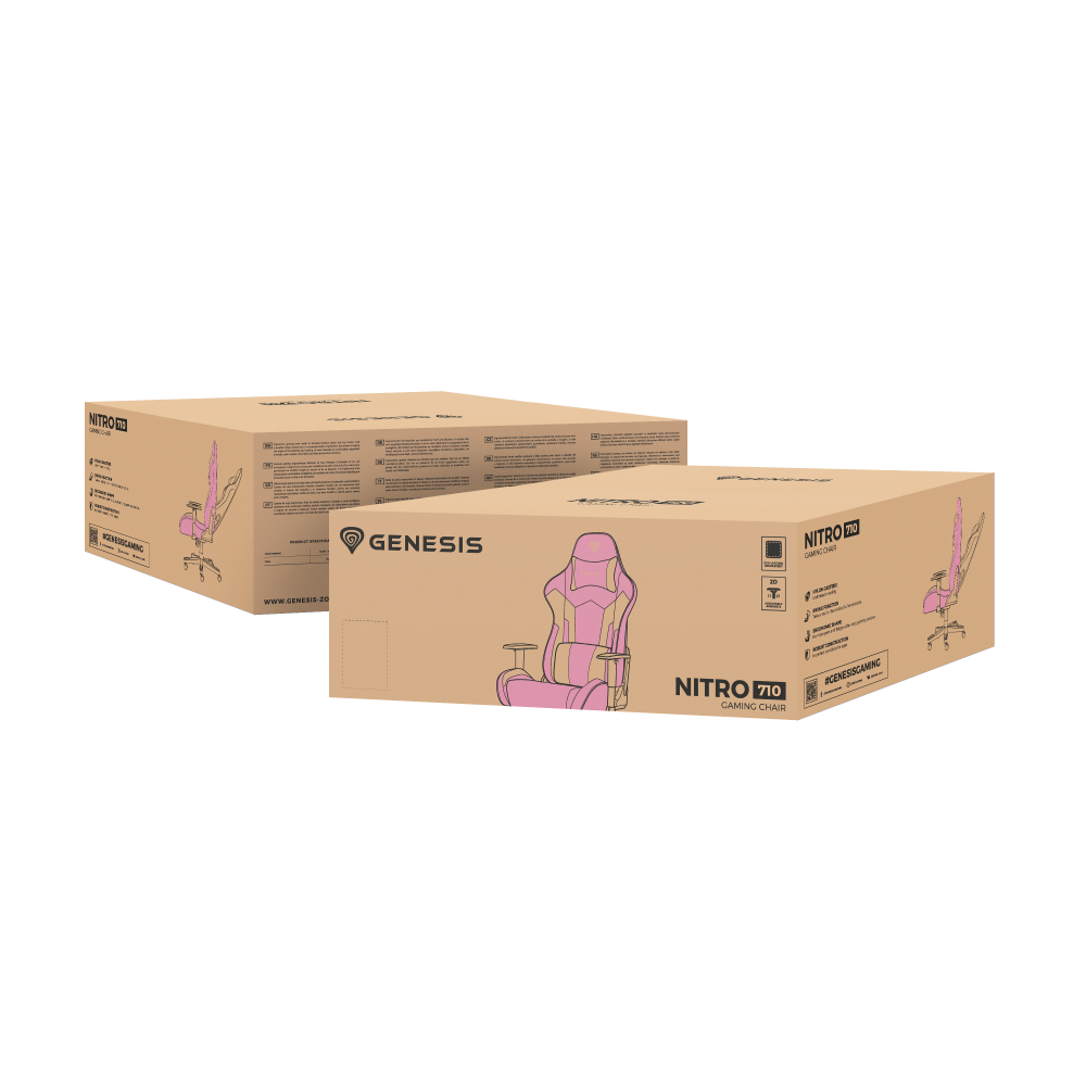 Datorkrēsls Genesis Nitro 710 White/Pink (NFG-1929) - foto 5