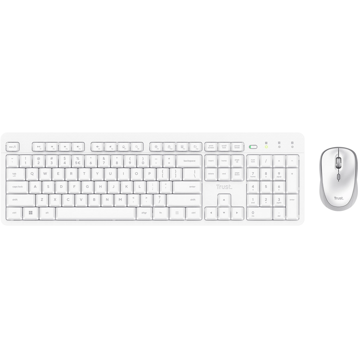 Tastatur + Maus TRUST ODY II Wireless White US (25465)
