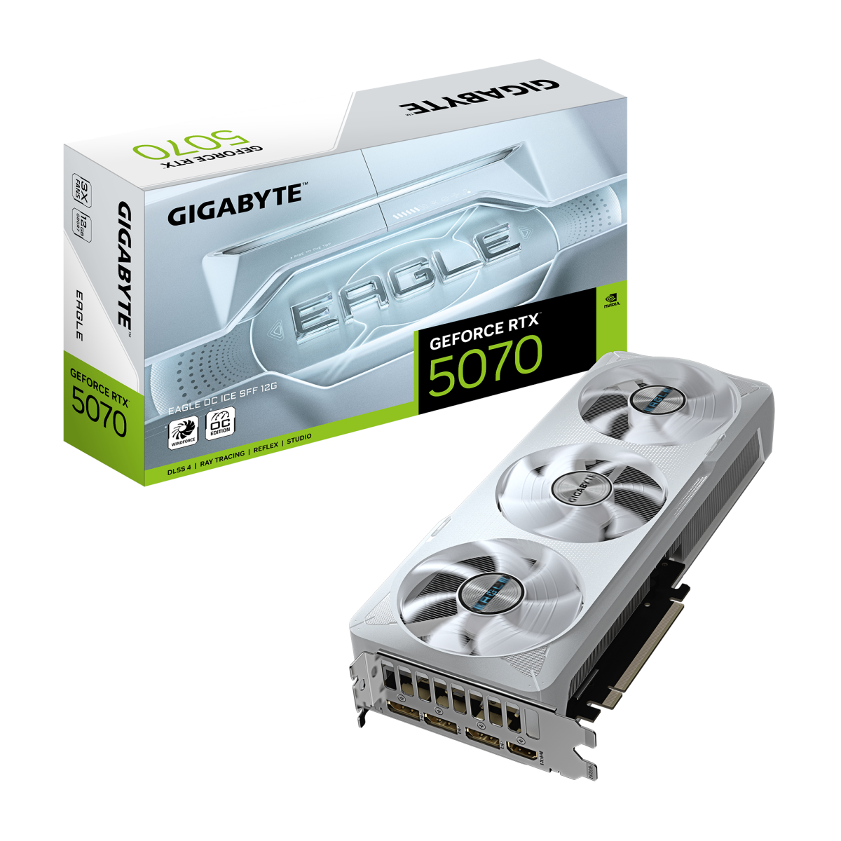 Videokarte Gigabyte GeForce RTX 5070 EAGLE OC ICE SFF 12GB - GV-N5070EAGLEOC ICE-12GD - foto 4
